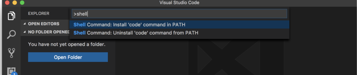 VSCode command line launcher